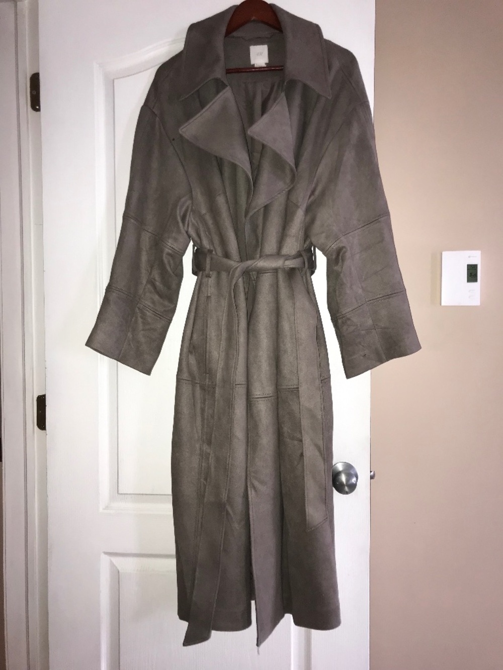 H&M faux suede wrap coat size XXL